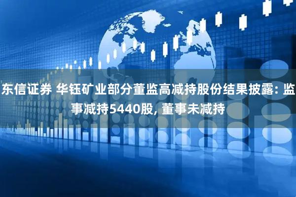 东信证券 华钰矿业部分董监高减持股份结果披露: 监事减持5440股, 董事未减持