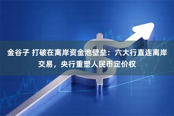金谷子 打破在离岸资金池壁垒：六大行直连离岸交易，央行重塑人民币定价权