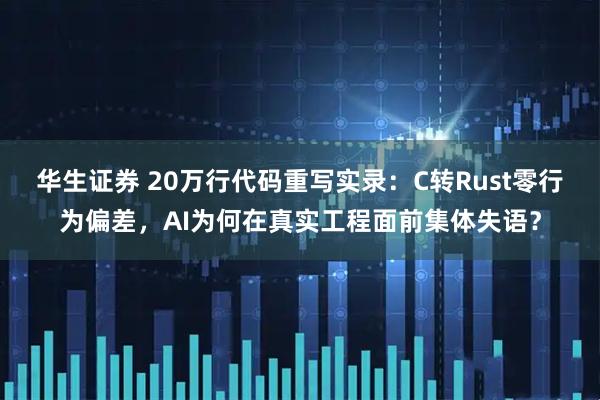 华生证券 20万行代码重写实录：C转Rust零行为偏差，AI为何在真实工程面前集体失语？